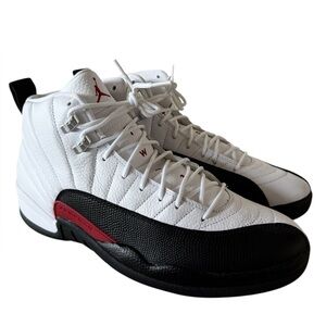 Nike Air Jordan 12 Retro Taxi Flip White Gym Red Black CT8013-162 Men's Size 13
